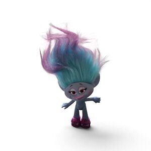 DreamWorks Trolls World Tour Poppy Blue Purple Hair Small Figure Toy Doll